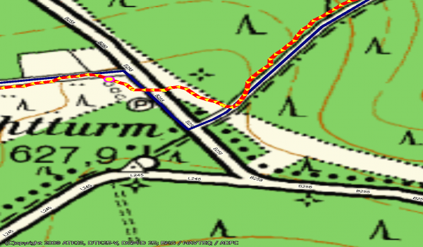 Neue Wegführung am Parkplatz Wahlerscheid Neue Wegführung am Parkplatz Wahlerscheid